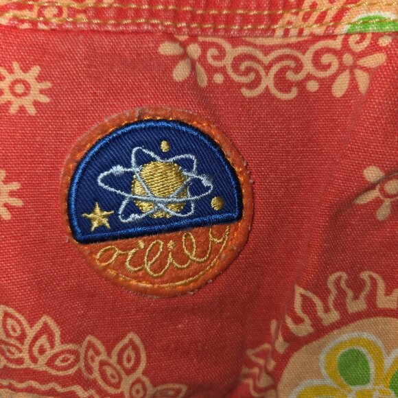 Oilily Orange Floral Jean Jacket Woman's Large - Picture 3 of 8